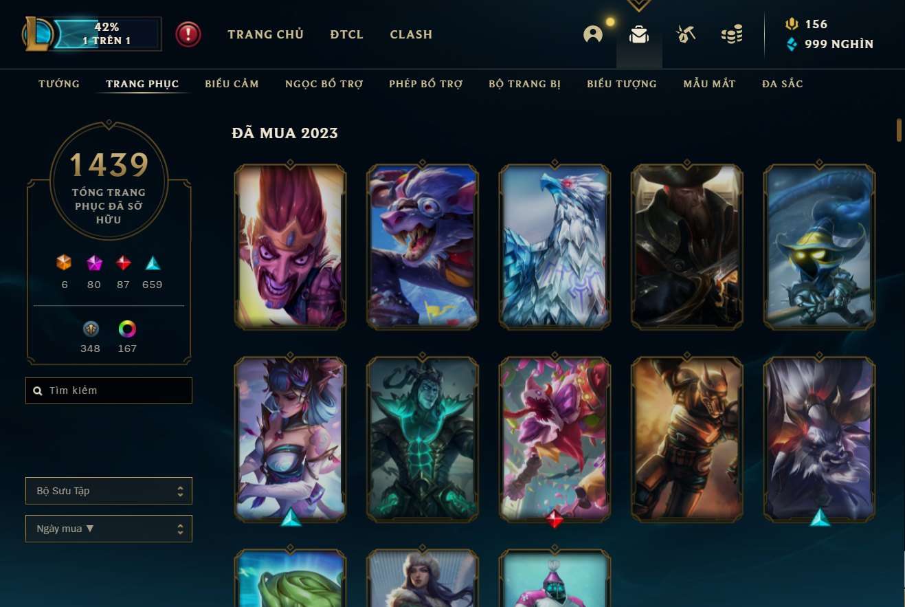Some skins do not have many beautiful effects or are of the Legendary, Mythical level, ... but are very difficult to own on the Garena server.