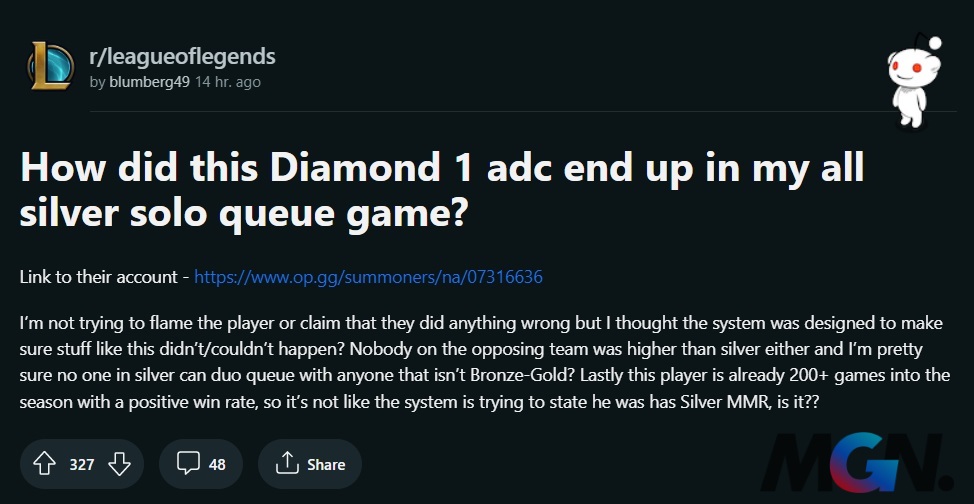 A Silver player encountered a Diamond I player