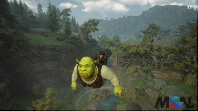 Instead of using the familiar flying broom, players now also ride Shrek