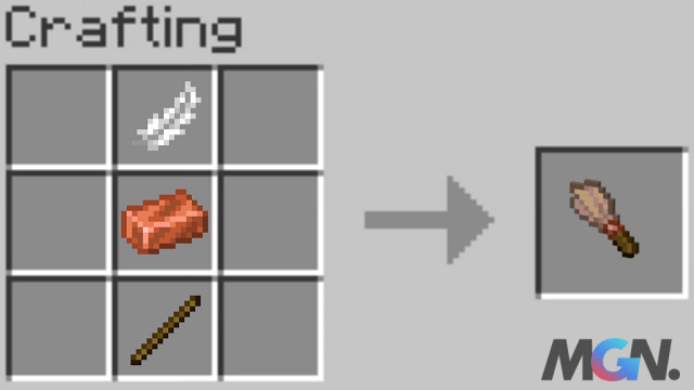 The new Brush Tool will require feathers, copper ingots, and sticks to craft